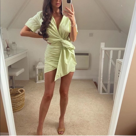 Zara mint green knot dress - Picture 12 of 13